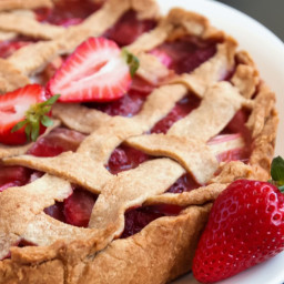 Lattice-Topped Strawberry-Rhubarb Pie