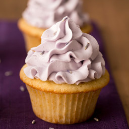 Lavender Cupcakes with Vanilla Bean Frosting