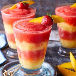 Layered Strawberry-Mango Margaritas Recipe