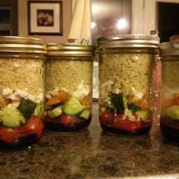 Layered Tabbouleh Salad in a Jar