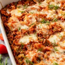 Lazy Cabbage Roll Casserole With Ground Beef