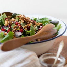 Leafy Greens with Caramelised Nuts