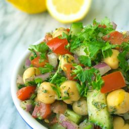 Lebanese Chopped Salad with Chickpeas
