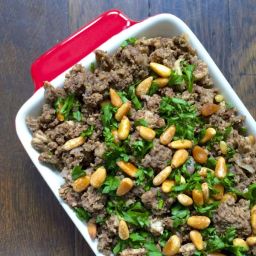 Lebanese Hushwee - Meat with Cinnamon and Toasted Pine Nuts