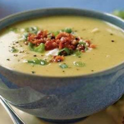 Leek and Lima Bean Soup with Bacon