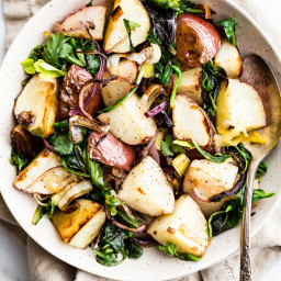 Leek and Potato Pan Roast {Paleo, Vegan, Easy Recipe}