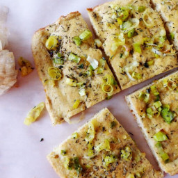 Leek And Roasted Garlic Focaccia Bread » The Candida Diet