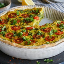 Leek and Spinach Tofu Quiche