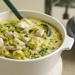 Leeky, Creamy Chicken-and-Dumpling Stoup