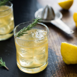 Lemon & Rosemary Bourbon Sour Cocktail