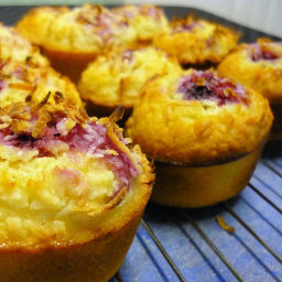 Lemon, Coconut and Raspberry Friands