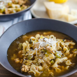 Lemon and Rosemary Chicken Minestrone Soup