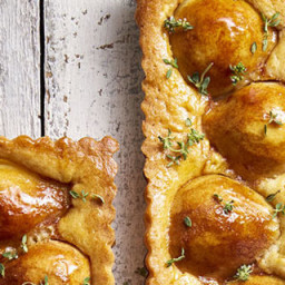 Lemon and Thyme Pear Tart with Apricot Glaze
