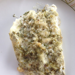 Lemon Baisil Aioli Flounder with Bread Crumbs