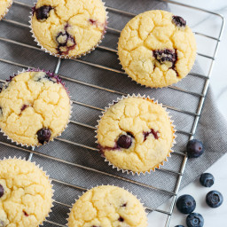 Lemon Blueberry Blender Muffins