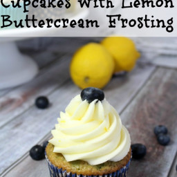 Lemon Blueberry Cupcakes with Lemon Buttercream Frosting