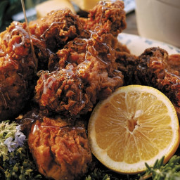 Lemon Buttermilk Fried Chicken Drizzled with Honey Recipe