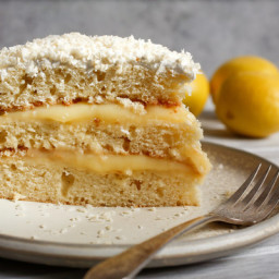 Lemon Cake With Coconut Icing