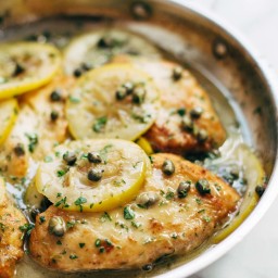 Lemon Chicken Piccata with Grilled Bread
