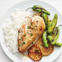 Lemon Chicken with Shishito Peppers
