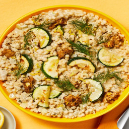 Lemon-Dill Chicken Sausage Couscous with Zucchini