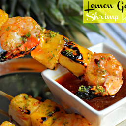 Lemon Garlic Glazed Shrimp Kabobs