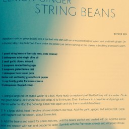 Lemon-Ginger String Beans