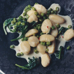Lemon Gnocchi with Spinach and Peas
