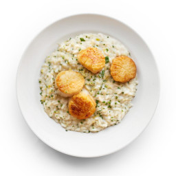 Lemon-Herb Risotto with Scallops
