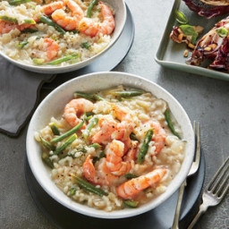 Lemon-Herb Risotto with Shrimp and Haricots Verts