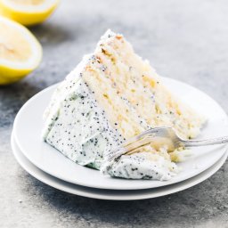 Lemon Layer Cake with Lemon Poppy Seed Buttercream