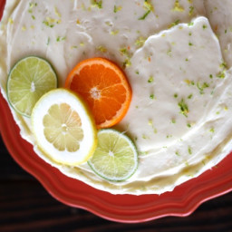 Lemon Lime Cake with Citrus Curd and Cream Cheese Frosting