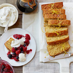 Lemon Loaf with Berries and Cream