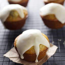 Lemon Muffins with Chia Seeds and Honey Glaze