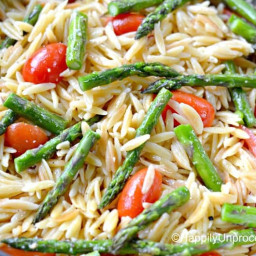 Lemon Orzo with Asparagus and Cherry Tomatoes