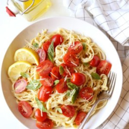 Lemon Pasta with Tomatoes and Basil