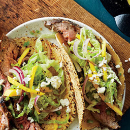 Lemon-Pepper Flank Steak Tacos