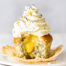 Lemon Poppy Seed Cupcakes (Gluten Free, with Vegan Option)