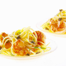 Lemon Spaghetti with Jumbo Shrimp