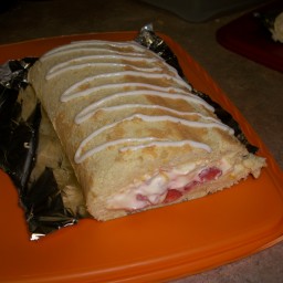 Lemon Strawberry Cake Roll