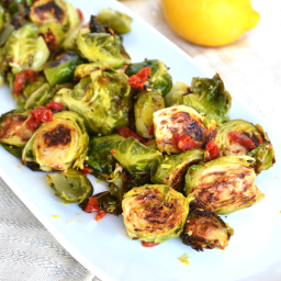 Lemon & Sun-Dried Tomato Brussels Sprouts
