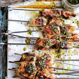 Lemongrass And Coriander Grilled Chicken Skewers