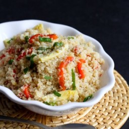 Lemon Quinoa with Artichokes, Roasted Peppers  and  Basil