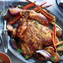 Lemony Chicken with Root Vegetables