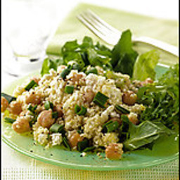 Lemony Couscous With Scallions and Chickpeas