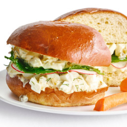 Lemony Egg Salad Sandwiches with Capers and Dill