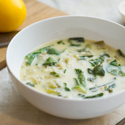 Lemony Egg Soup With Escarole
