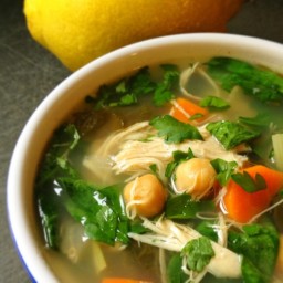 Lemony Chicken Soup with Greens