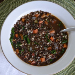 lentil and brown rice soup + Instant Pot version*