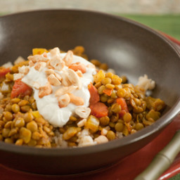 Lentil Curry with Cashews and Yogurt